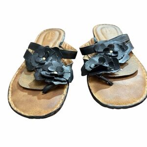 Clarks Black Floral Women's Sandals